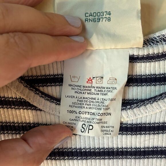 EUC Northern Reflections Blue & White Striped Tank Top - Size Small - Picture 4 of 4